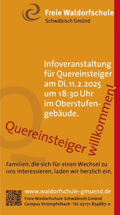 Plakat Infoveranstaltung für Quereinsteiger